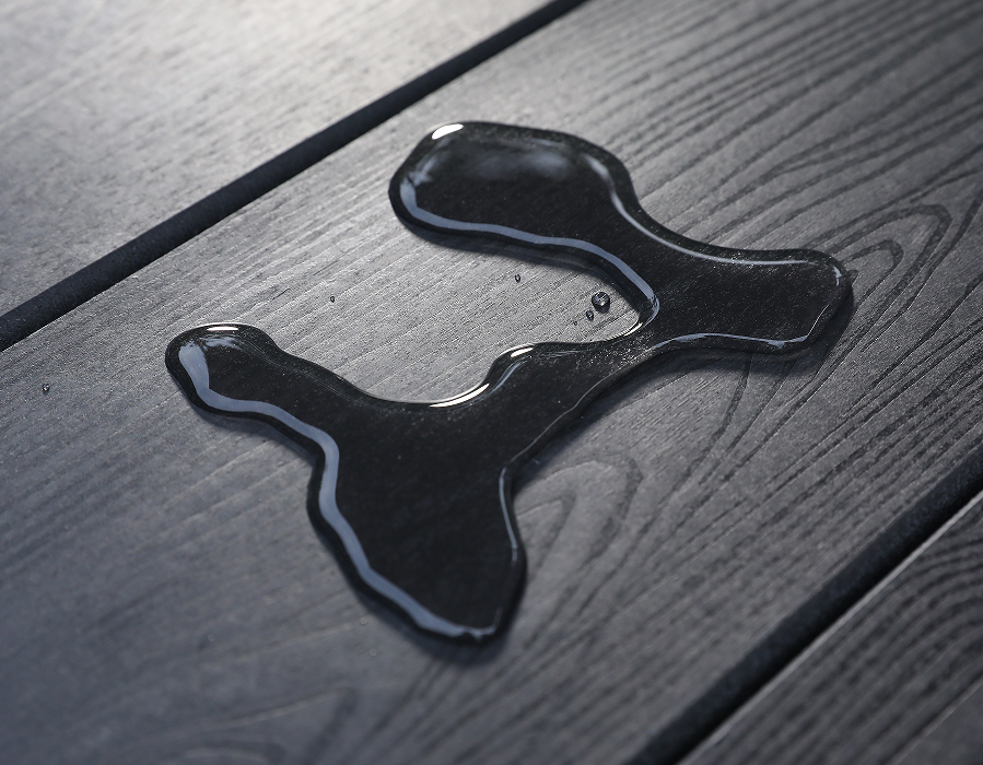 Wetterbeständiger quadratischer Tisch aus schwarzem HDPE