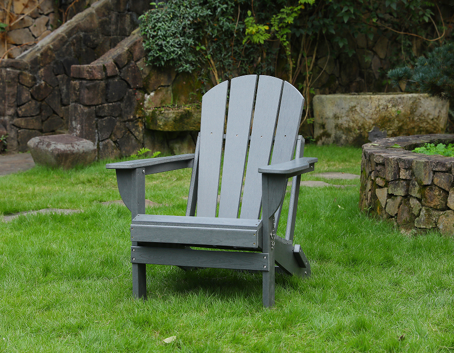 Storm Grey HDPE Adirondack Frog Chair – Allwetter
