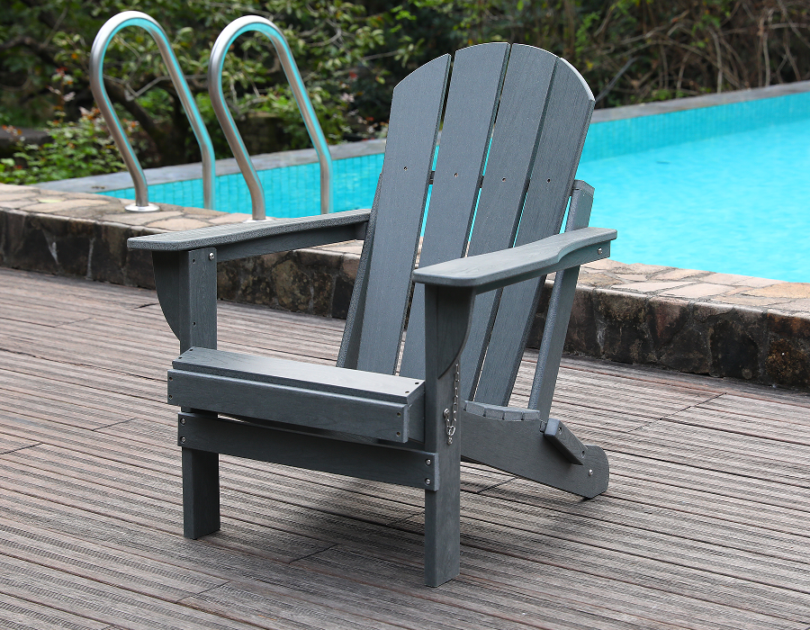 Storm Grey HDPE Adirondack Frog Chair – Allwetter
