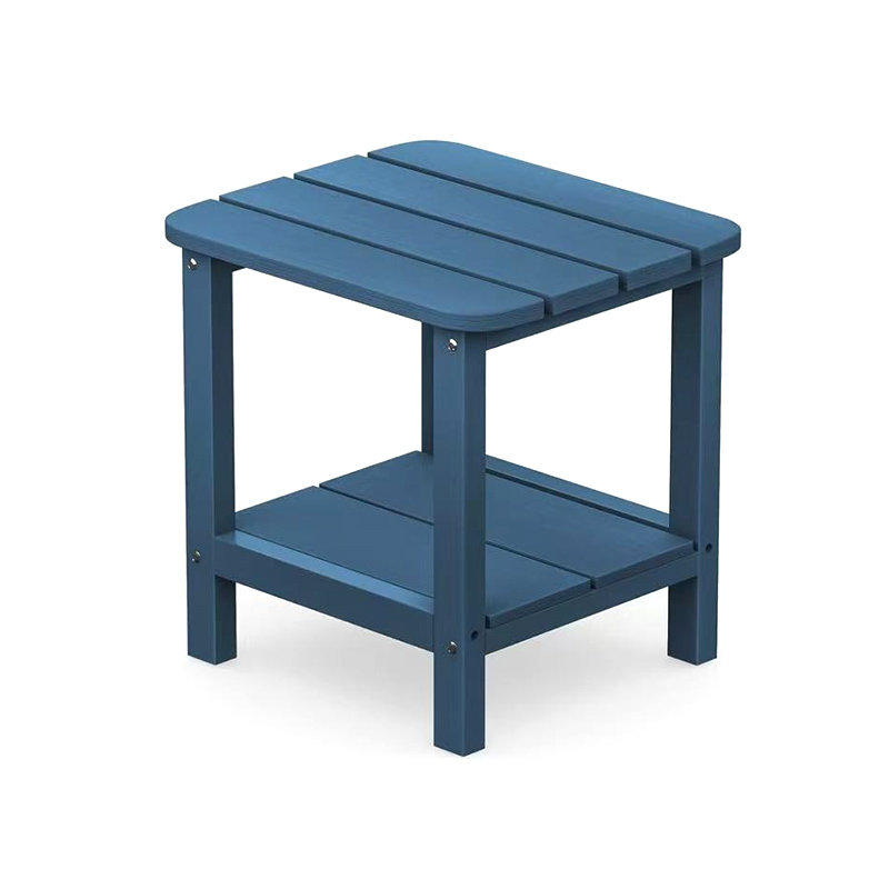 Lake Blue Doppelschichtiger HDPE-Beistelltisch mit Stauraum
