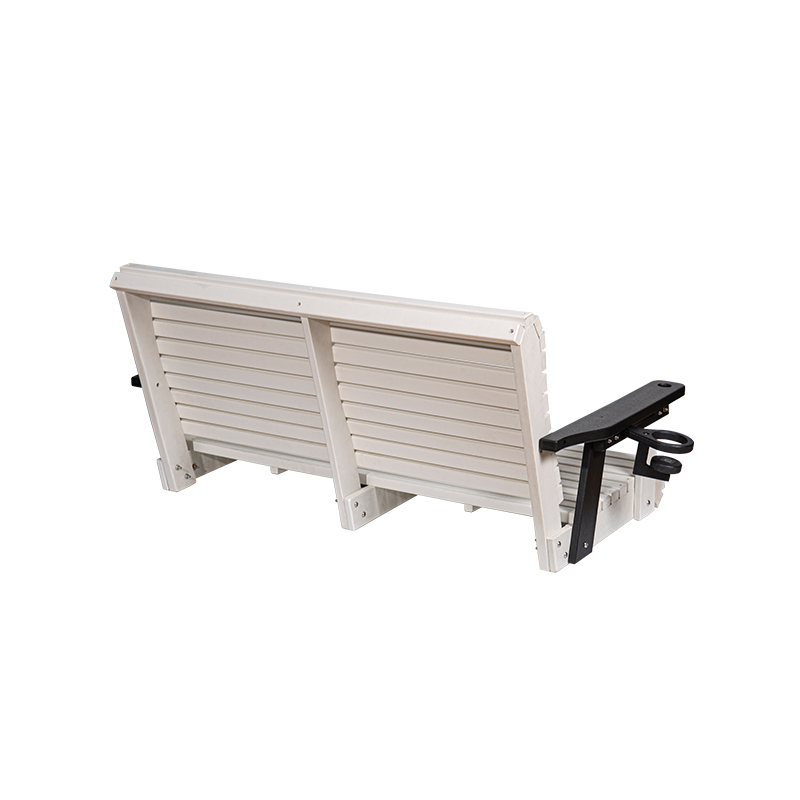Weiße HDPE-Außenschaukelbank