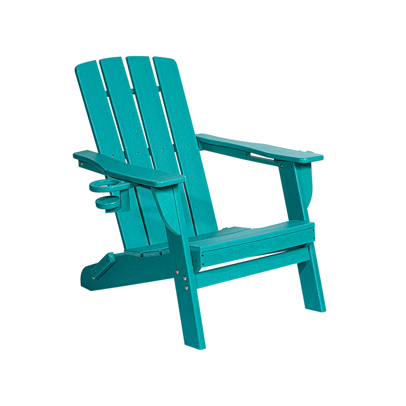 Lake Blue Kleiner Adirondack-Stuhl aus HDPE mit Edelstahlbeschlägen