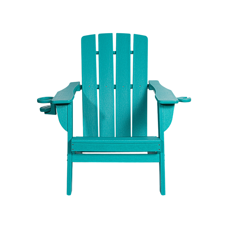 Lake Blue Kleiner Adirondack-Stuhl aus HDPE mit Edelstahlbeschlägen